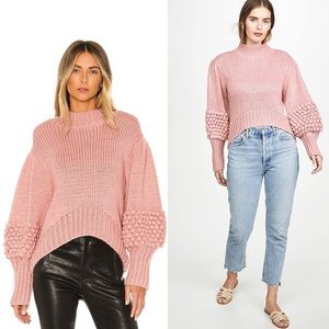 C/Meo Collective Hold Tight Knit Pink Sweater